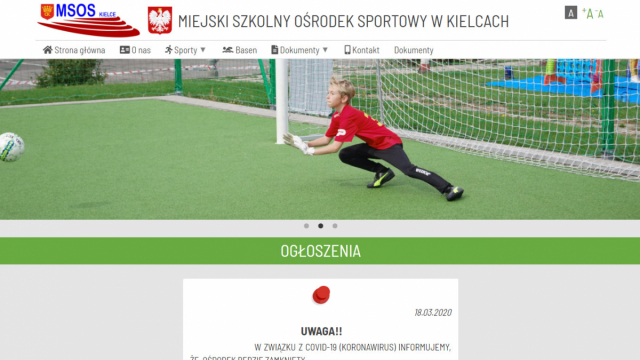 Witryna MSOS Kielce