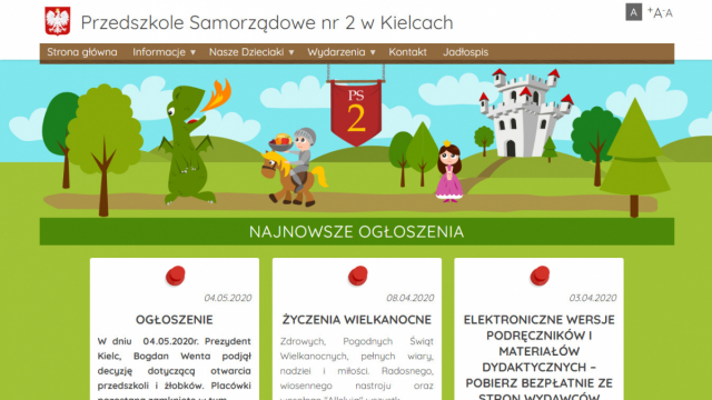Witryna PS 2 Kielce
